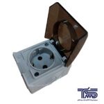 پریز برق روکار ارت دار با مغزی سرامیکی آفر الکترونیک